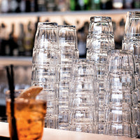 Side view of Rock Bar 9.25 oz. Rocks Stackable Drinking Glasses (Set of 6)