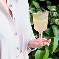 Side view of Romantic 10.75 oz. Stemware Cocktail Drinking Glasses (Set of 4)