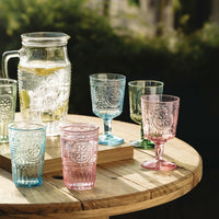 Side view of Romantic 10.75 oz. Stemware Cocktail Drinking Glasses (Set of 4)