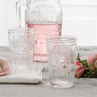 Side view of Romantic 11.5 oz. Water Drinking Glasses (Set of 4)