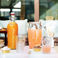 Side view of Romantic 56.25 oz. Carafe with Lid & Ice-Tube (Set of 6)