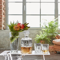 Side view of Selecta 7pc Whiskey Set (1 Decanter + 6 Rocks Glasses)