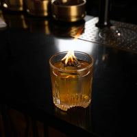 Side view of Selecta 7pc Whiskey Set (1 Decanter + 6 Rocks Glasses)