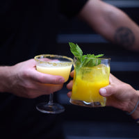 Side view of Sorgente 10.25 oz. Rocks Drinking Glasses (Set of 4)