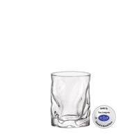 Side view of Sorgente 14.25 oz. DOF Drinking Glasses (Set of 4)