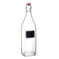 Side view of Swing 33.75 oz. Swing-Top Glass Bottle, Chalk (Set of 6)