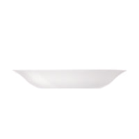 Side view of White Moon 9" Opal Glass Soup Plate (Set of 24)