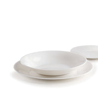 Side view of White Moon 9" Opal Glass Soup Plate (Set of 24)
