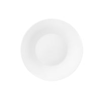 Side view of White Moon 9" Opal Glass Soup Plate (Set of 24)