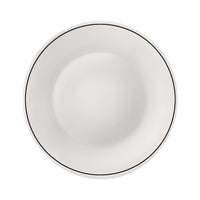 Side view of White Moon Botanica 7.75" Opal Glass Dessert Plate, Unico (Set of 24)
