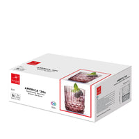 Side view of America '20s 12.5 oz. DOF Drinking Glasses, Lilac Rose (Set of 6)