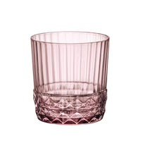 Side view of America '20s 12.5 oz. DOF Drinking Glasses, Lilac Rose (Set of 6)