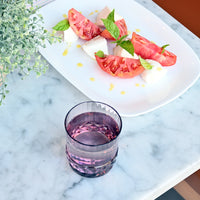 Side view of America '20s 12.5 oz. DOF Drinking Glasses, Lilac Rose (Set of 6)