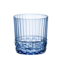 Side view of America '20s 12.5 oz. DOF Drinking Glasses, Sapphire Blue (Set of 6)