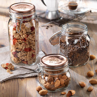 Side view of Fido 17.5 oz. Food Jar, Copper Top (Set of 6)