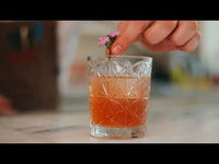 Side view of Bartender 13.25 oz. Lounge DOF Drinking Glasses (Set of 4)