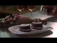 Side view of Parma 13.25" x 9.5" Opal Glass Serving Plate (Set of 12)