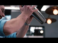 Side view of Bartender 12.5 oz. Novecento DOF Stackable Drinking Glasses (Set of 4)