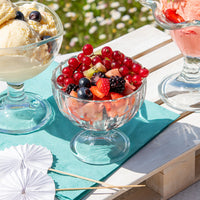 Side view of Alaska 9 oz. Glass Footed Dessert Bowl (Set of 6)
