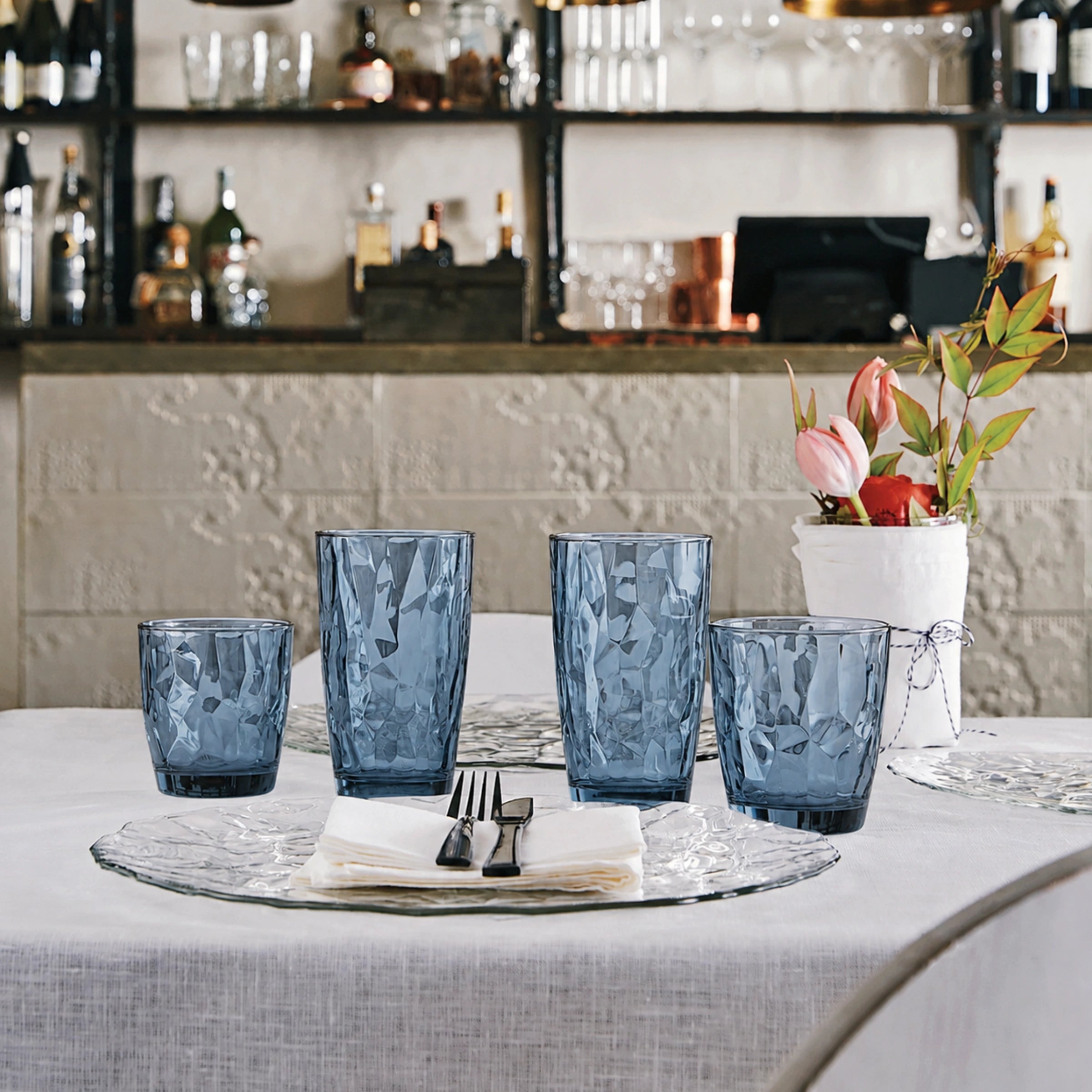 Diamond Cooler Drinking Glasses