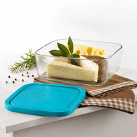 Side view of Frigoverre 68.5 oz. Square Food Storage Container (Set of 6)
