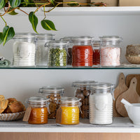 Side view of Officina 1825 11 oz. Food & Canning Jar with Swing Top (Set of 6)