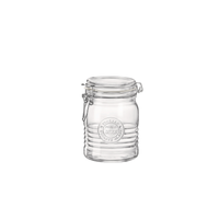 Side view of Officina 1825 25.25 oz. Food & Canning Jar with Swing Top (Set of 6)
