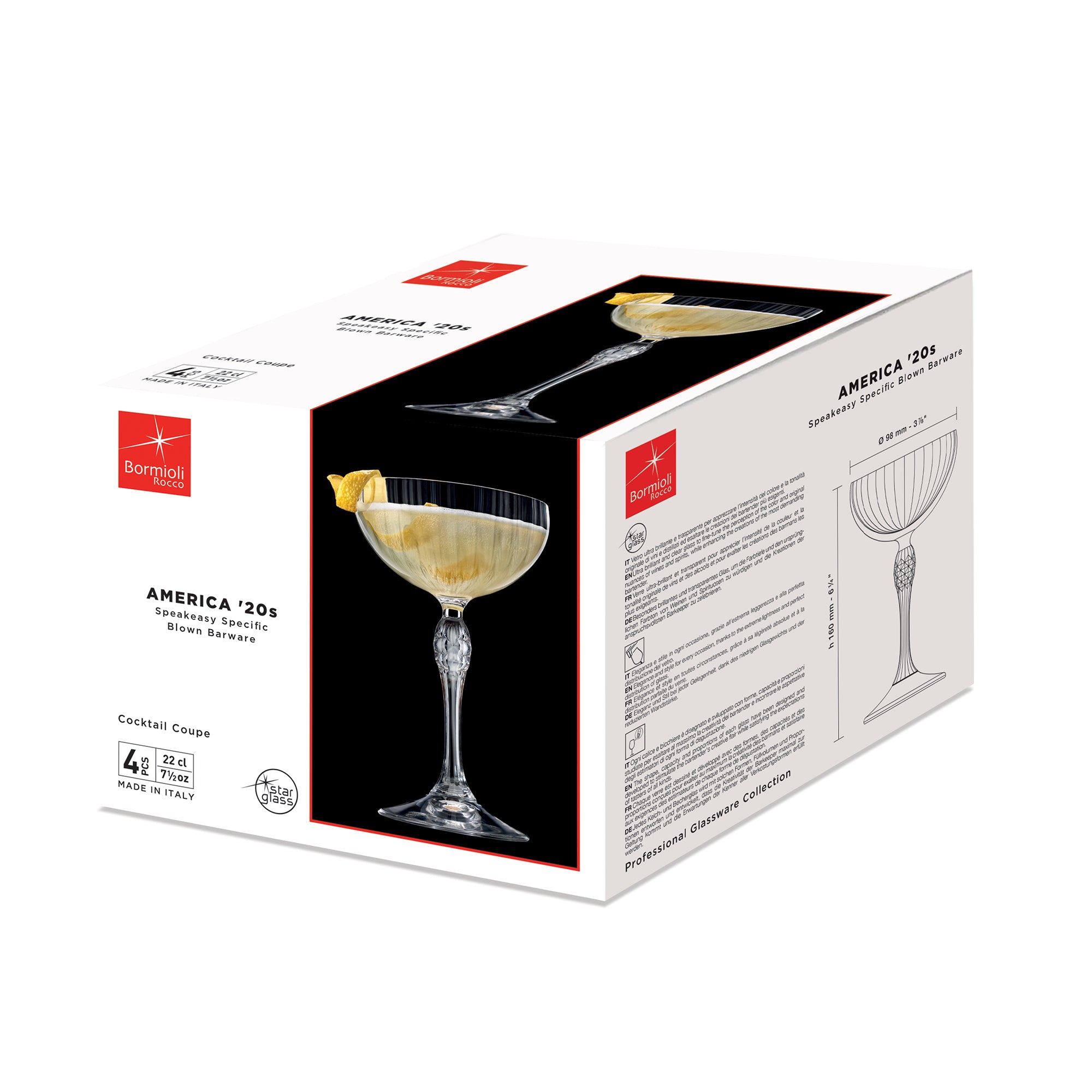 Bormioli Rocco America '20s 7.5 oz. Cocktail Coupe box