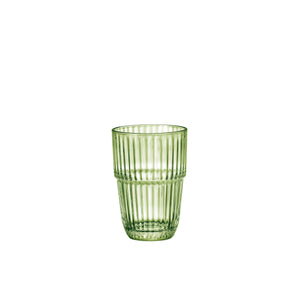 Bormioli Rocco Barshine 12.8 oz. Long Drink Stackable Drinking Glasses, Mint Green (Set of 6)