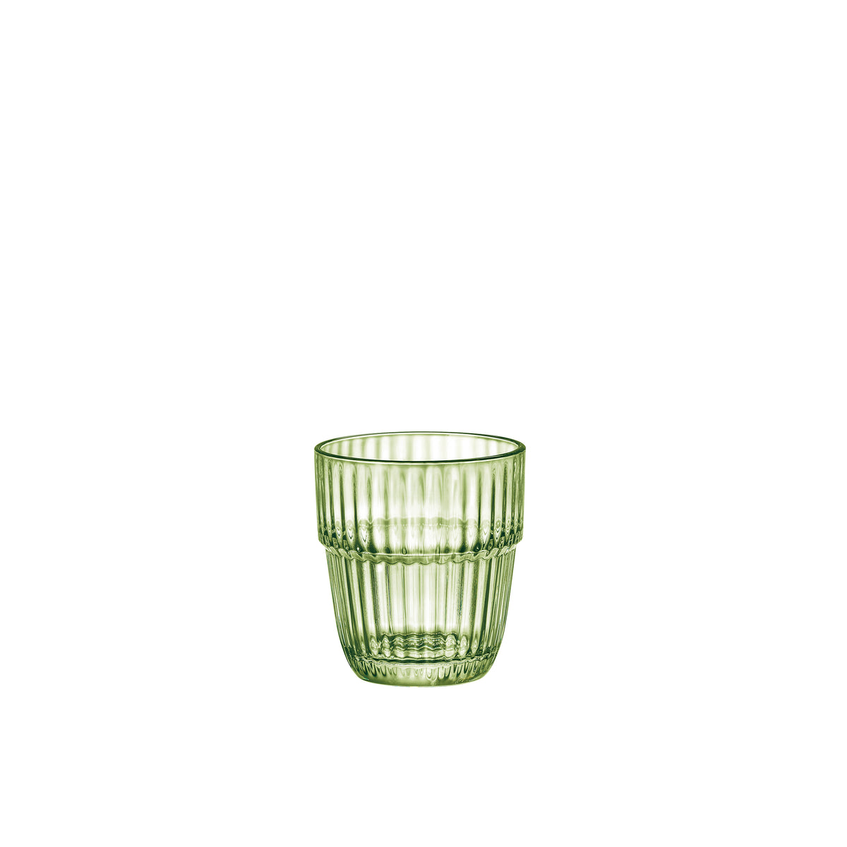 Bormioli Rocco Barshine 10.3 oz. Rocks Stackable Drinking Glasses, Mint Green (Set of 6)