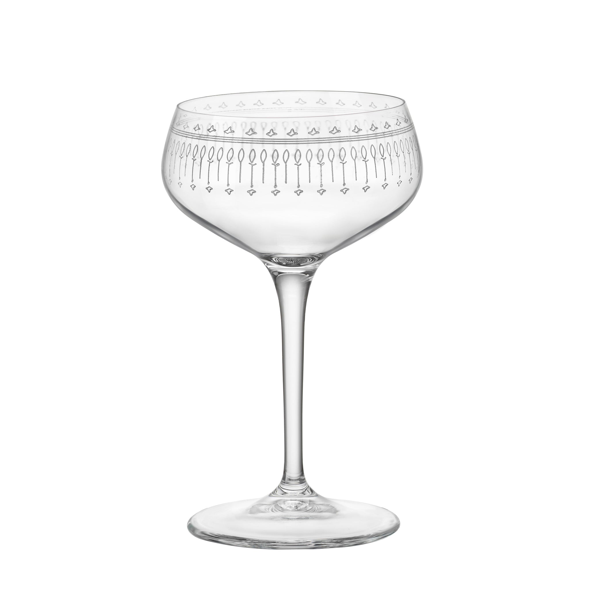 Bormioli Rocco Bartender 8.5 oz. Novecento Art Deco Cocktail Coupe (Set of 6)