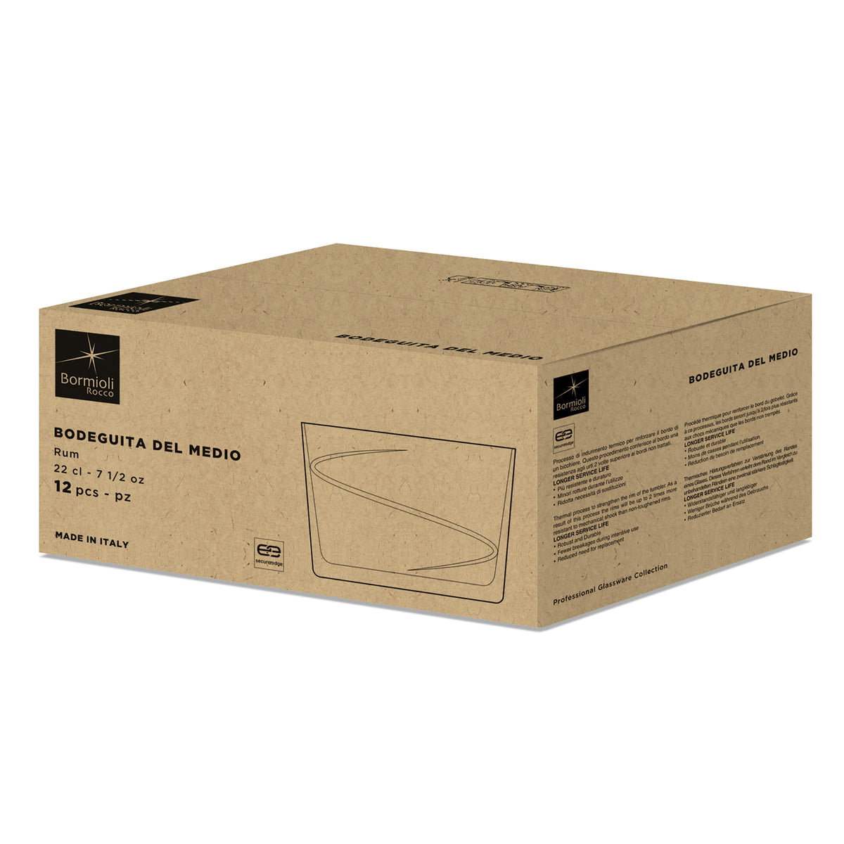 Swirl 7.25 oz. Rum Drinking Glasses box