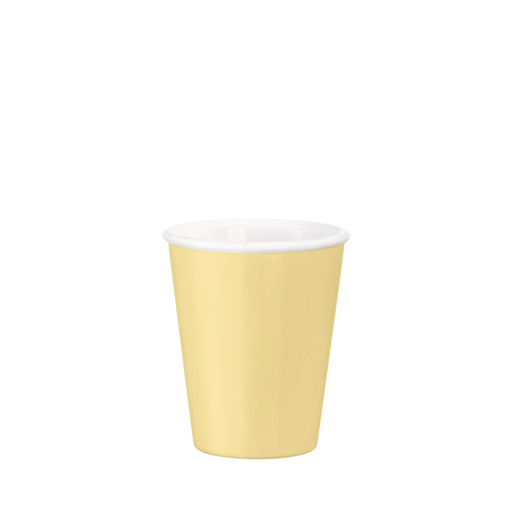 Bormioli Rocco Color Palette 7.25oz. Opal Glass Tea Cup, Yellow (Set of 12)
