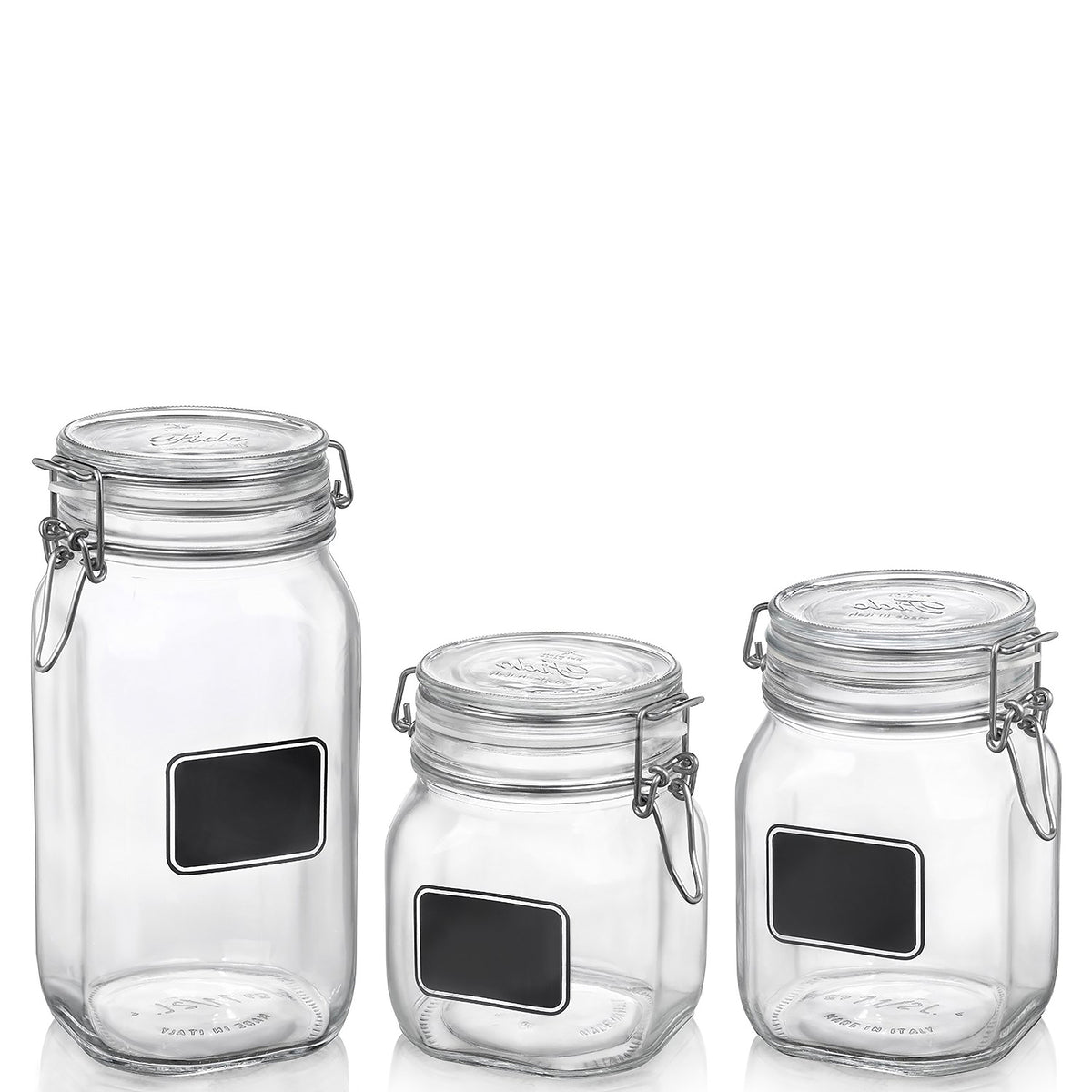Bormioli Rocco Fido 25.25 oz. Food Jar, Chalkboard (Set of 12)