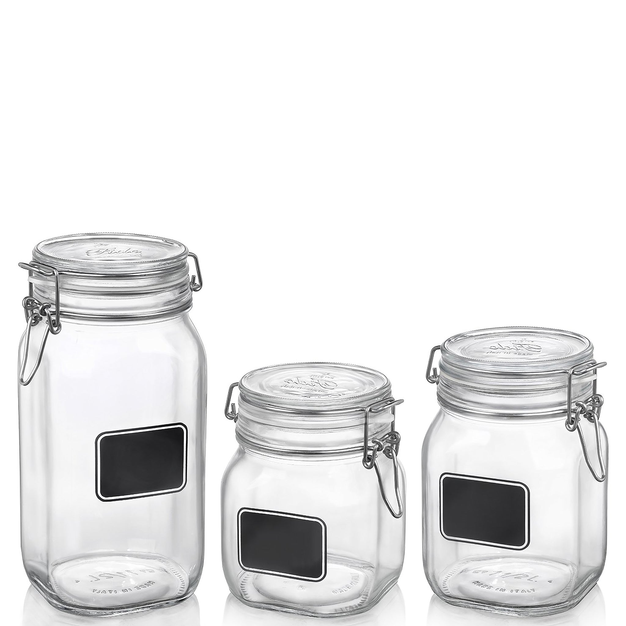 Bormioli Rocco Fido 25.25 oz. Food Jar, Chalkboard (Set of 12)