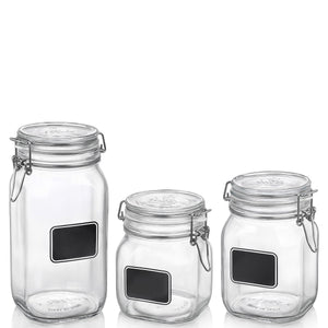 Bormioli Rocco Fido 25.25 oz. Food Jar, Chalkboard (Set of 12)