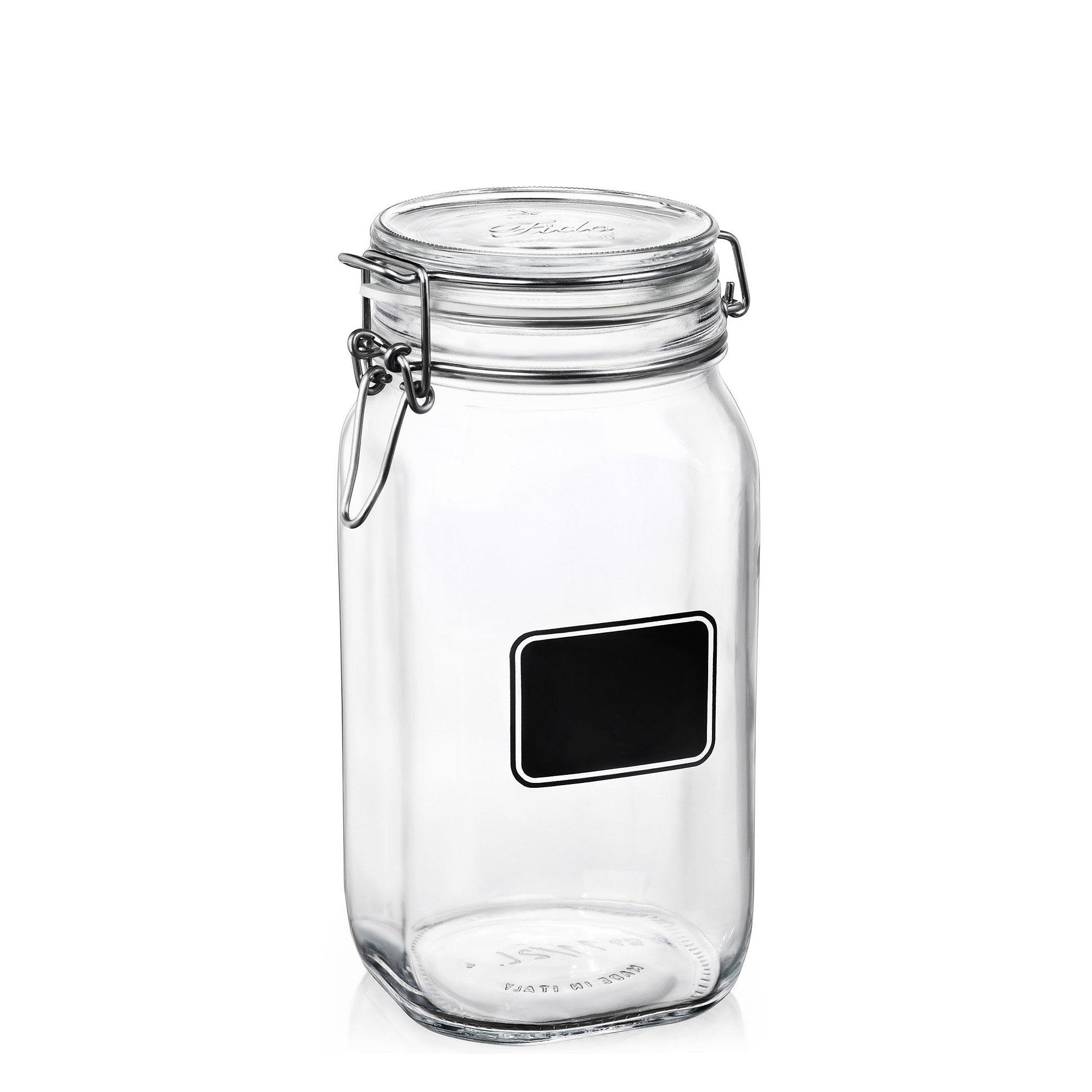 Bormioli Rocco Fido 50.75 oz. Food Jar, Chalkboard (Set of 12)
