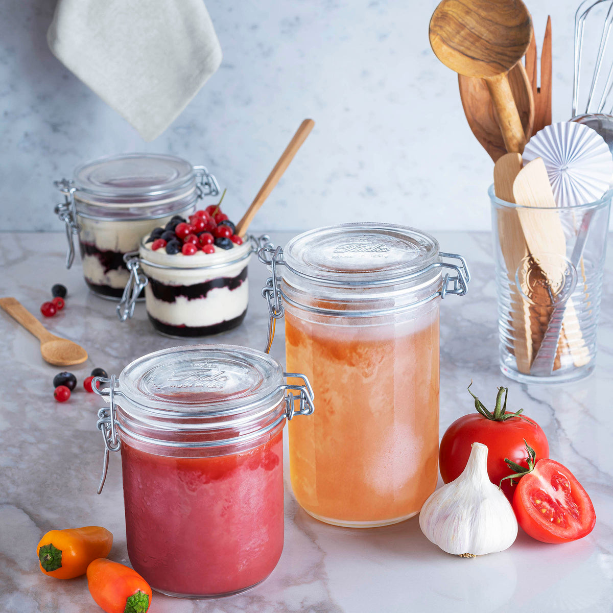 Bormioli Rocco Fido Cylinder 25.25 oz. Food Jar, Clear (Set of 6)