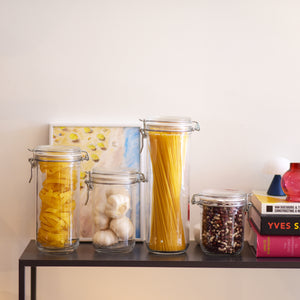 Bormioli Rocco Fido Cylinder 33.75 oz. Food Jar, Clear (Set of 6)