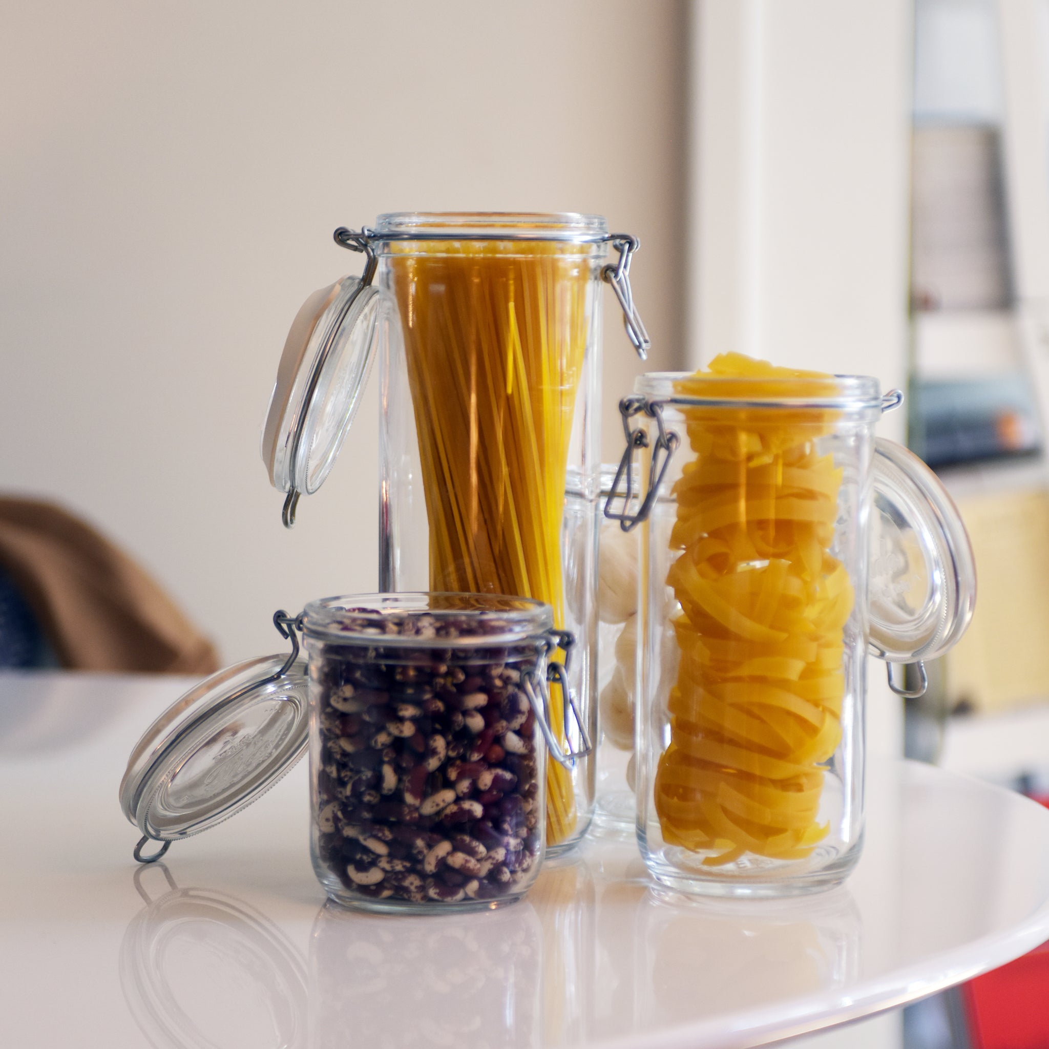 Bormioli Rocco Fido Cylinder 33.75 oz. Food Jar, Clear (Set of 6)