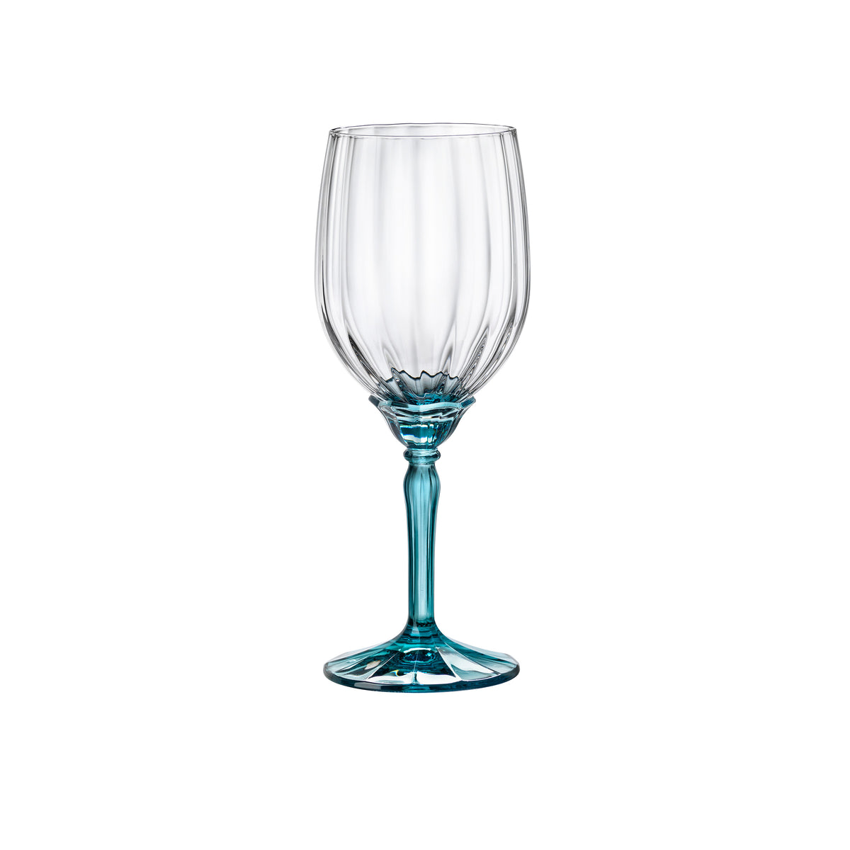 Bormioli Rocco Florian 12.8 oz. White Wine / Spritz Glasses, Lucent Blue (Set of 4)