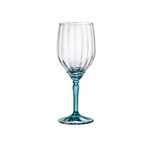 Bormioli Rocco Florian 12.8 oz. White Wine / Spritz Glasses, Lucent Blue (Set of 4)