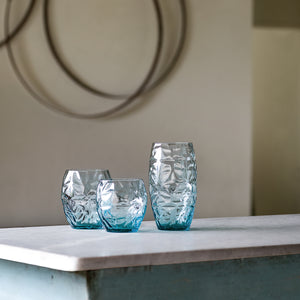 Bormioli Rocco Oriente 13.5oz. Water Drinking Glasses, Cool Blue (Set of 6)