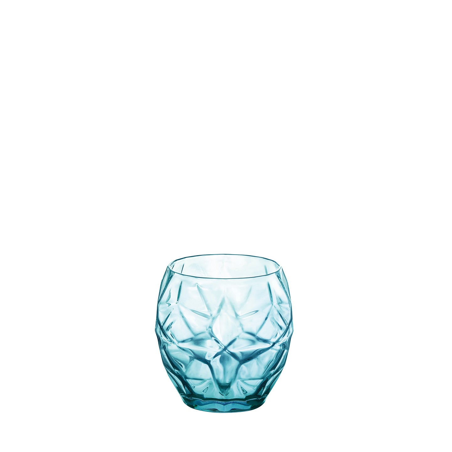 Bormioli Rocco Oriente 13.5oz. Water Drinking Glasses, Cool Blue (Set of 6)