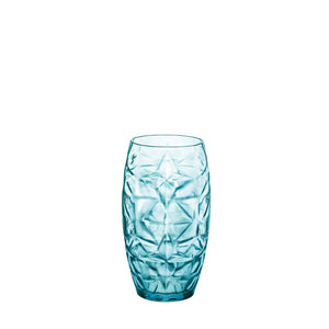 Bormioli Rocco Oriente 16oz. Cooler Drinking Glasses, Cool Blue (Set of 6)