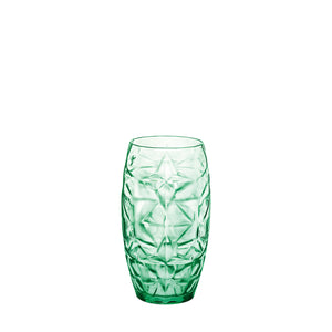 Bormioli Rocco Oriente 16oz. Cooler Drinking Glasses, Cool Green (Set of 6)