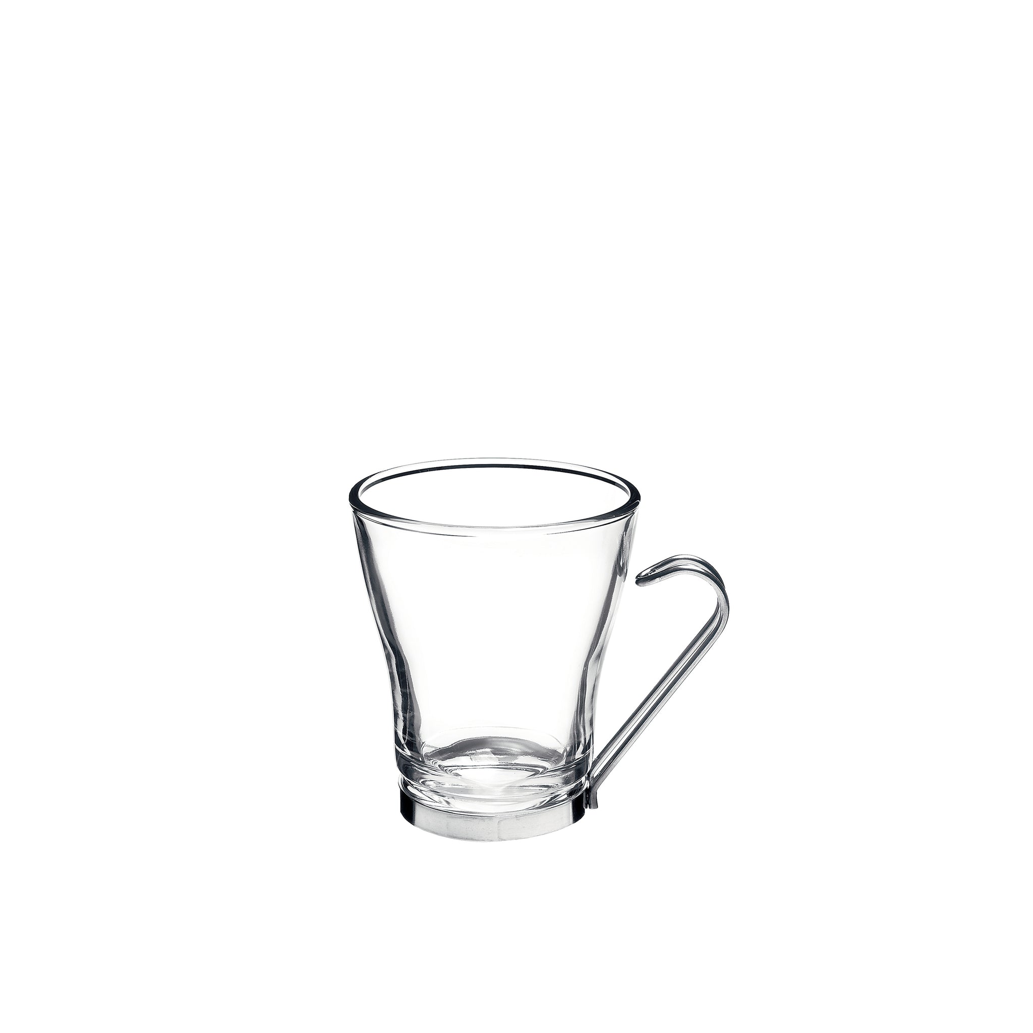 Bormioli Rocco Oslo 7.5 oz. Cappuccino Cup with Stainless Steel Handle (Set of 4)
