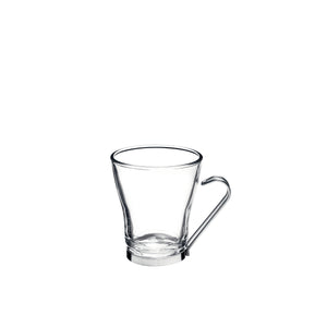 Bormioli Rocco Oslo 7.5 oz. Cappuccino Cup with Stainless Steel Handle (Set of 4)