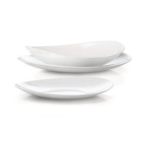 Bormioli Rocco Prometeo 8.75" x 7.5" Opal Glass Dessert Plate (Set of 24)