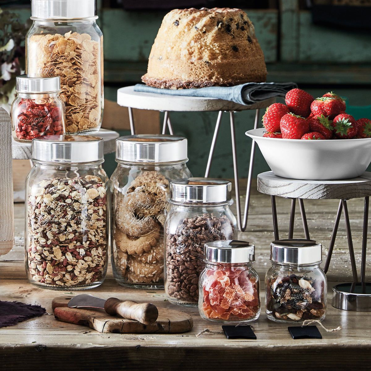 Bormioli Rocco Quattro Stagioni 5 oz. Jar with Stainless Steel Lid (Set of 12)